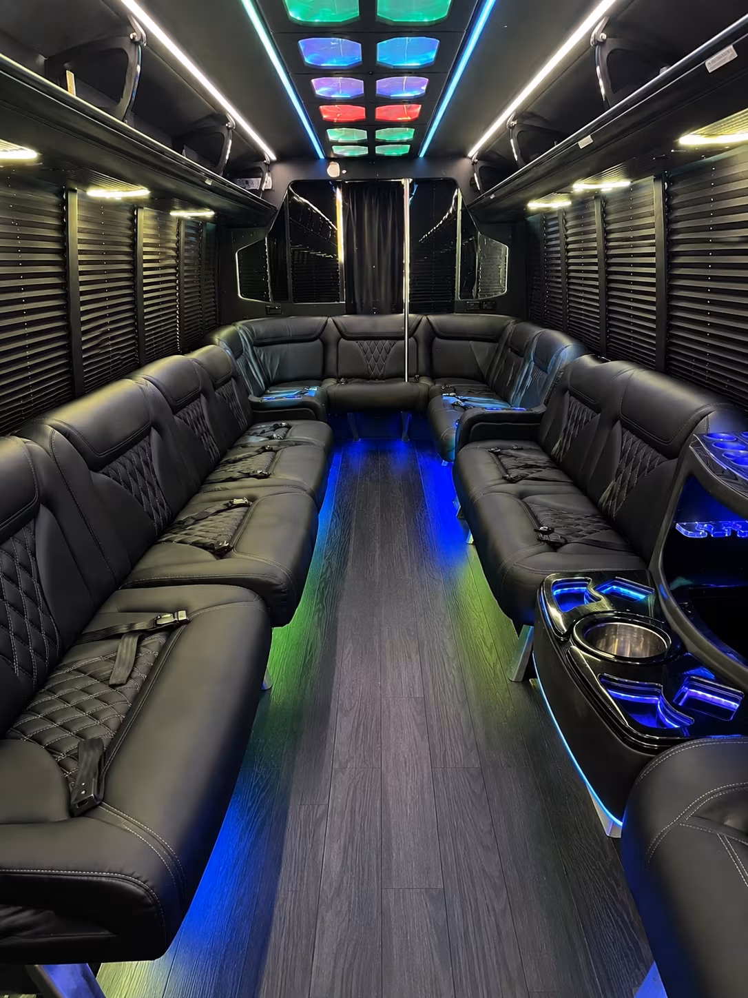 manhattan 20 passenger party bus interior
