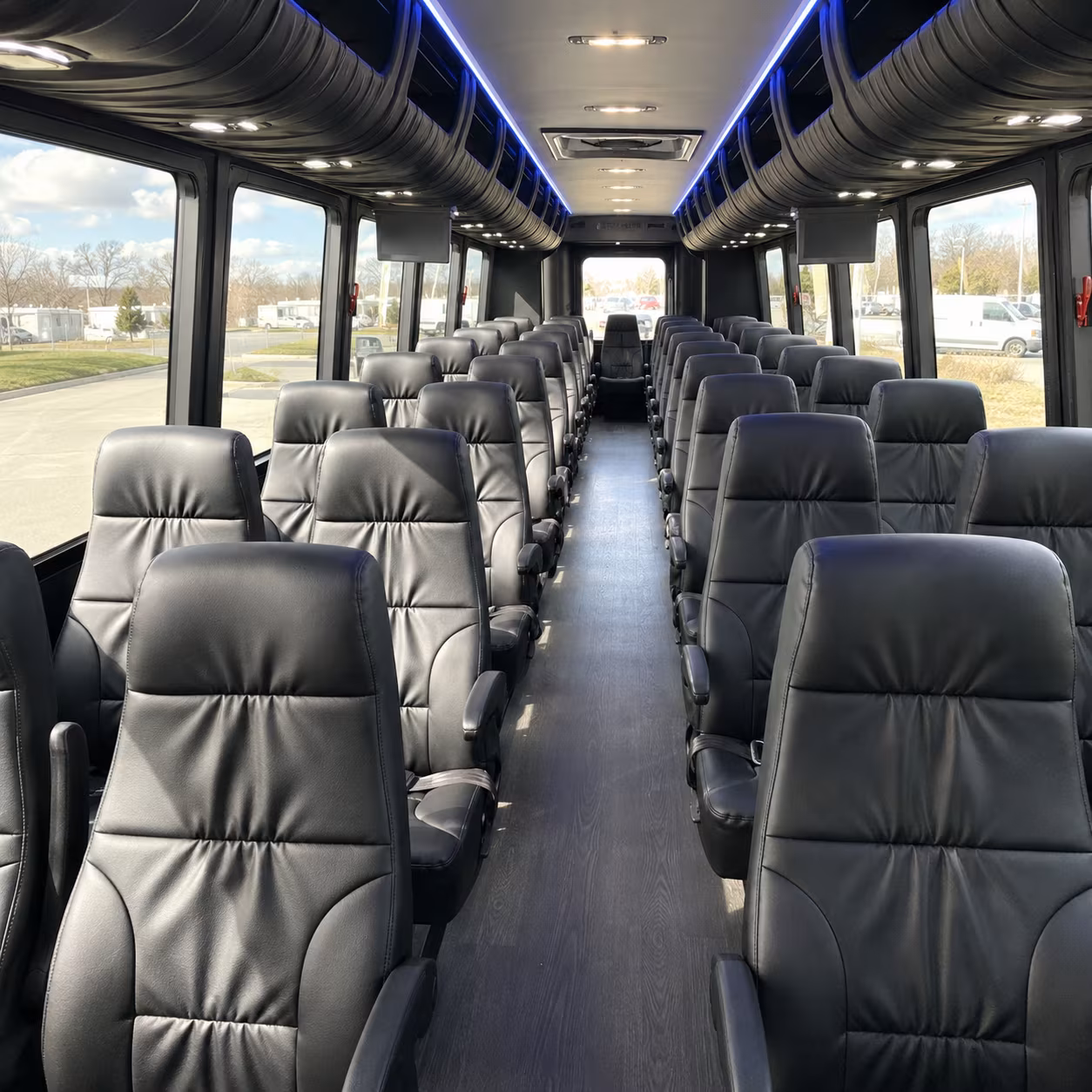 manhattan 28 passenger minibus inside