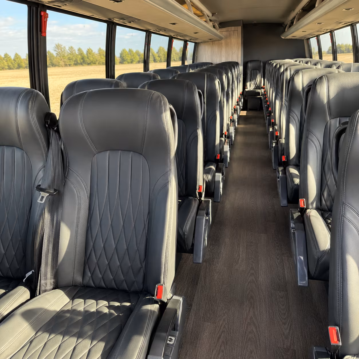 manhattan 28 passenger minibus interior