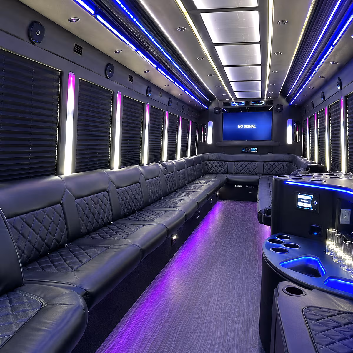 manhattan 30 passenger party bus inside