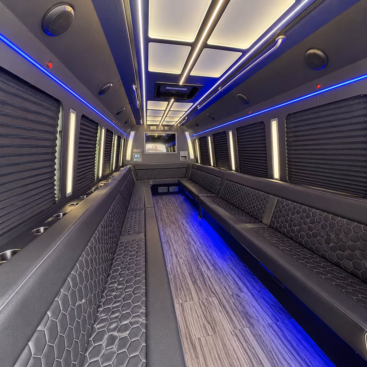 manhattan 30 passenger party bus interior