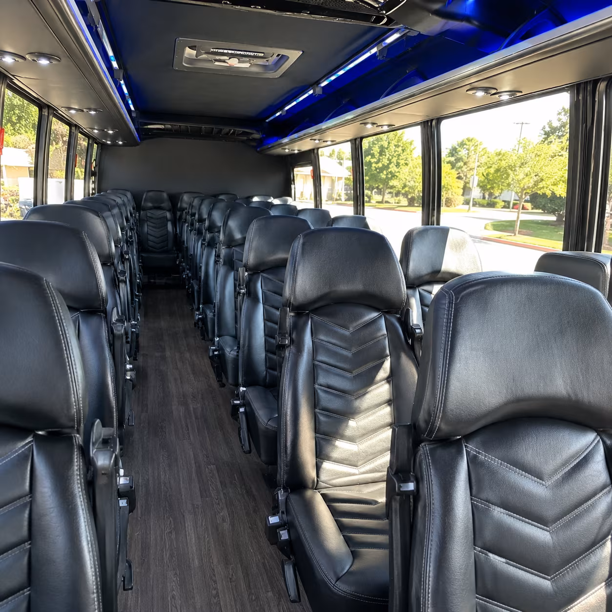 manhattan 35 passenger minibus inside