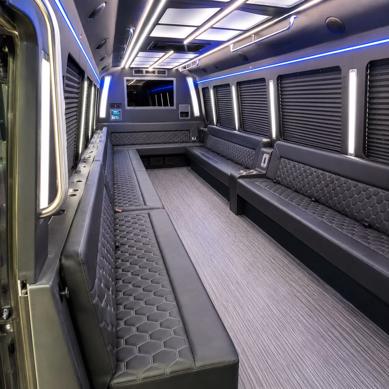 manhattan 40 passenger party bus interior