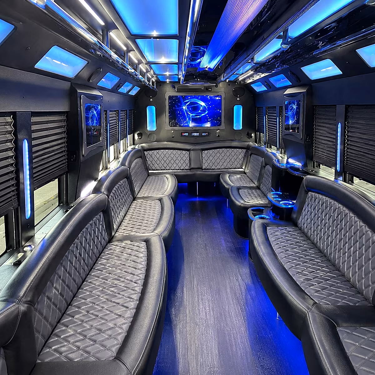 manhattan 50 passenger party bus interior