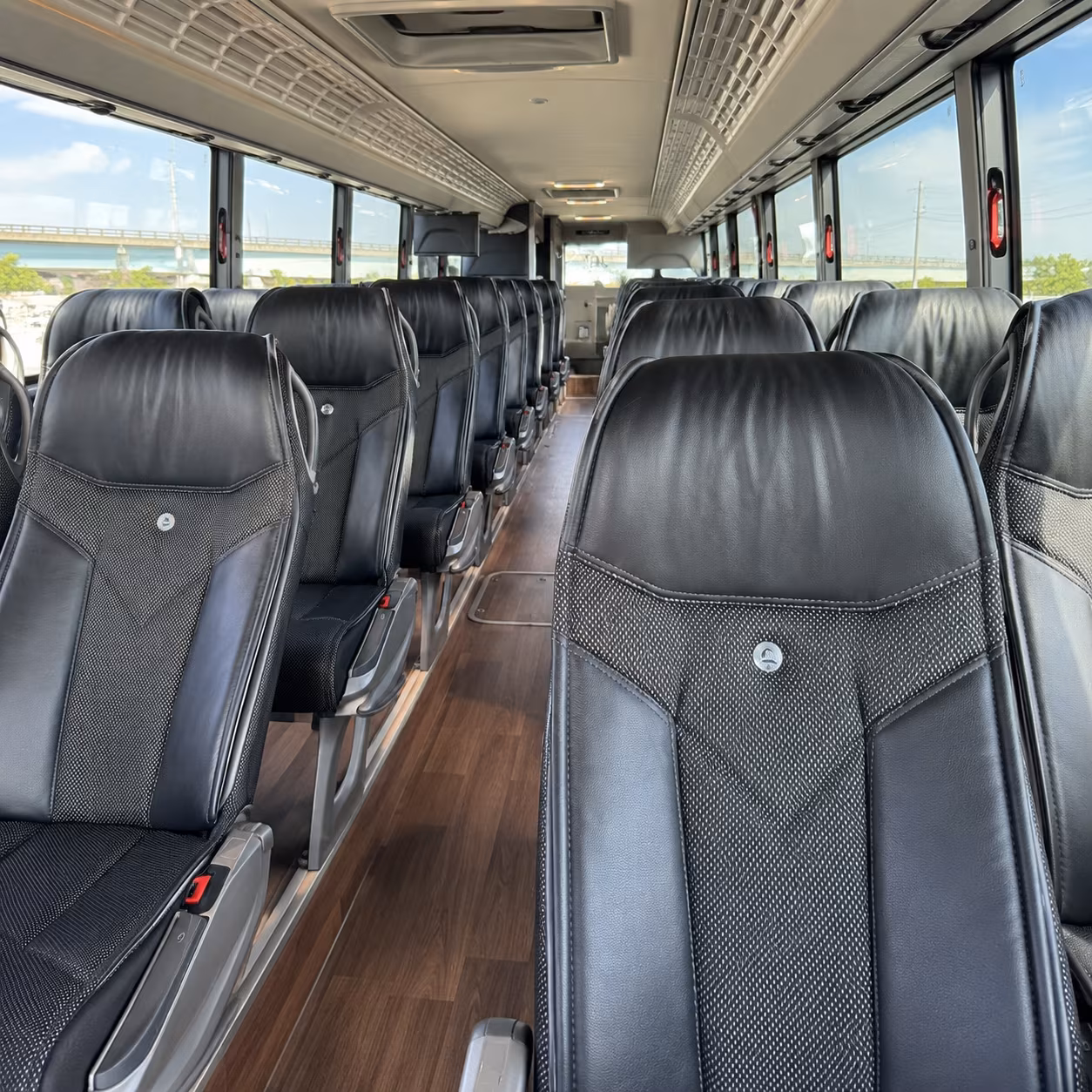 manhattan 56 passenger charter bus inside