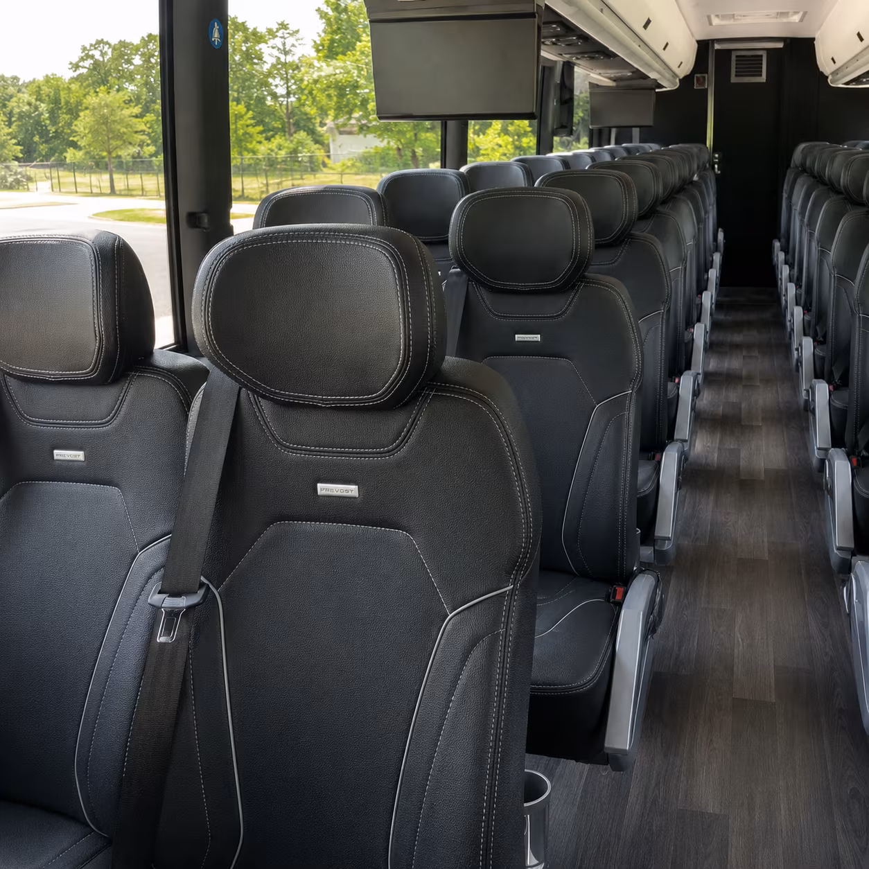 manhattan 56 passenger charter bus interior